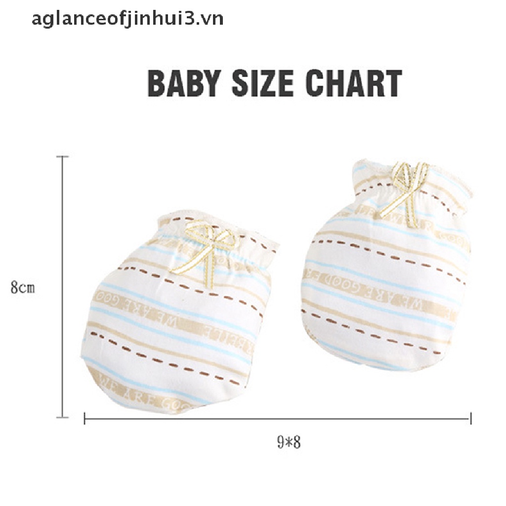 Găng Tay Cotton Chống Cào Xước Thời Trang Cho Bé