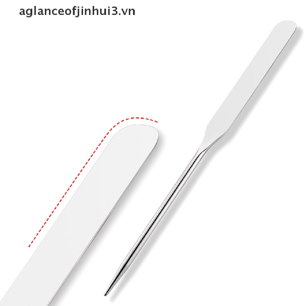 Set 3 Que Trộn Kem Nền Hai Đầu Bằng Thép Không Gỉ Kèm Túi Đựng