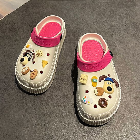 Dép Cross Sandal Đế Bánh Mì Đi Biển Ngoài Trời Dành Cho Nữ Dép Quai Hậu Cute