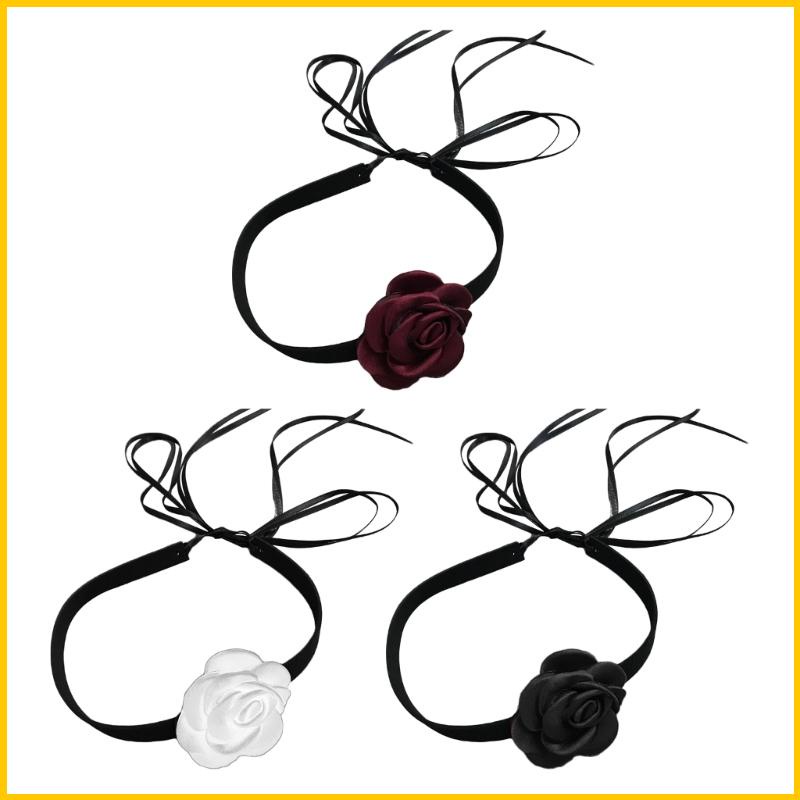 Vòng Cổ Hình Hoa Trà Phối Dây Xích Thời Trang Halloween Cho Nữ