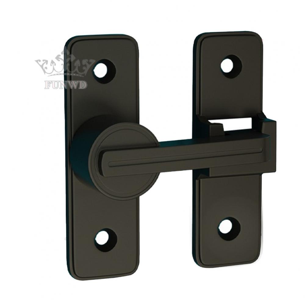 【FUNWD】Black Door Bolt Door Lock Guard Latch Bolt 180 Degree Zinc alloy Toggle Latch