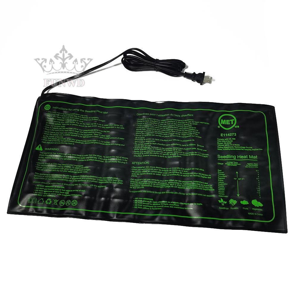【FUNWD】Heat Mat Waterproof Heating Pad for Hydroponic Indoor Germination 10\&quot;x 20.75\&quot;