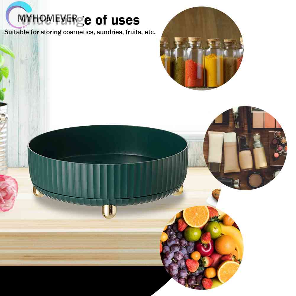 Khay Đựng Trái Cây Hình Tròn Có Thể Xoay Siêu Bền Tiện Dụng Cho Nhà Bếp