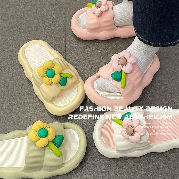 Dép Đế Dày Chống Trượt Họa Tiết Hoạt Hình Thời Trang Mùa Hè 2023 Cho Nữ