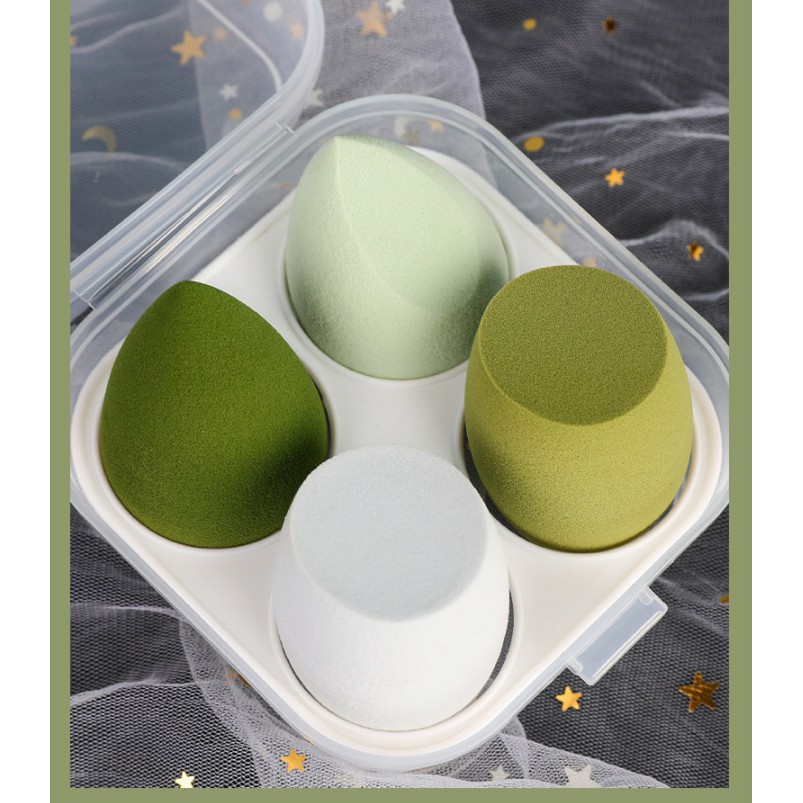 Hộp 4 bông mút trang điểm tông màu Pastel xinh xắn A5
