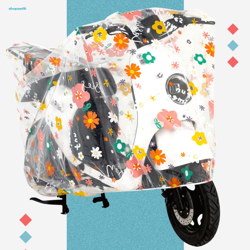 Vỏ Bọc PEVA Chống Mưa Họa Tiết Khủng Long Bảo Vệ Xe Máy Ngoài Trời Sự Bảo Vệ