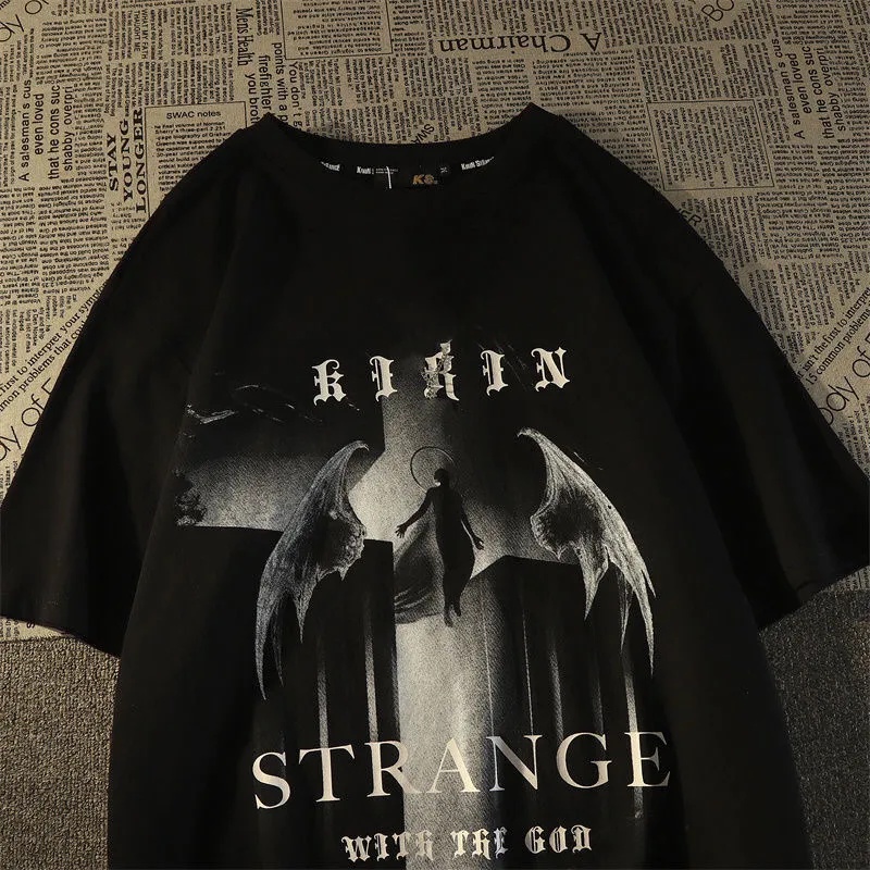 Áo Thun Cotton Tay Ngắn Phong Cách Đường Phố Âu Mỹ Cá Tính Cho Bé Trai UW3Y