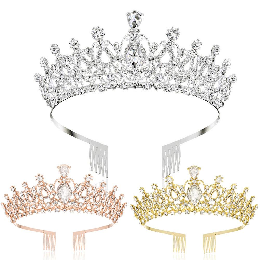 Vương Miện Nữ Hoàng Baroque Nhiều Màu Sắc Phong Cách Vintage|Vương Miện Đội Đầu Kiểu Dáng Dễ Thương Xinh Xắn