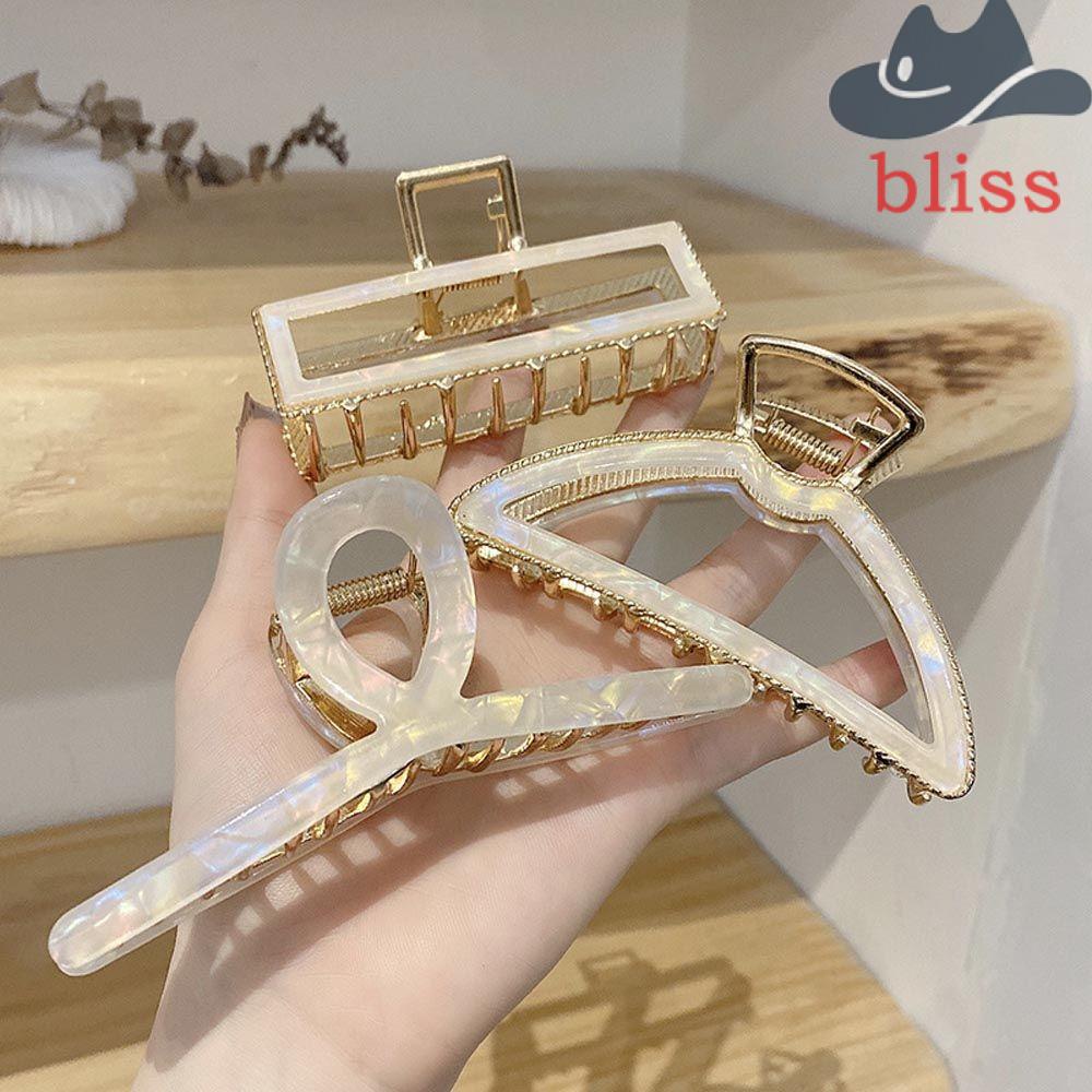 Kẹp Tóc Đuôi Ngựa Acetiric Hình Học Chữ Thập Cổ Điển Cho Nữ