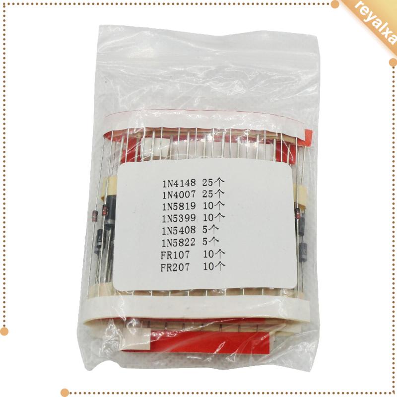Set 100 Đi Ốt Đi Ốt 8 Giá Trị Phụ Kiện Điện Tử 1N5408 FR207 FR107 1N5399 1N5819
