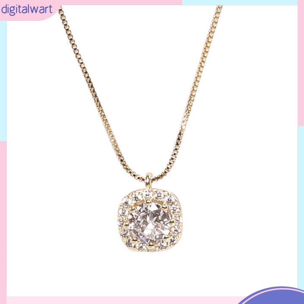 Vòng cổ Mặt Vuông Đính Đá Sang Trọng Cho Nữ