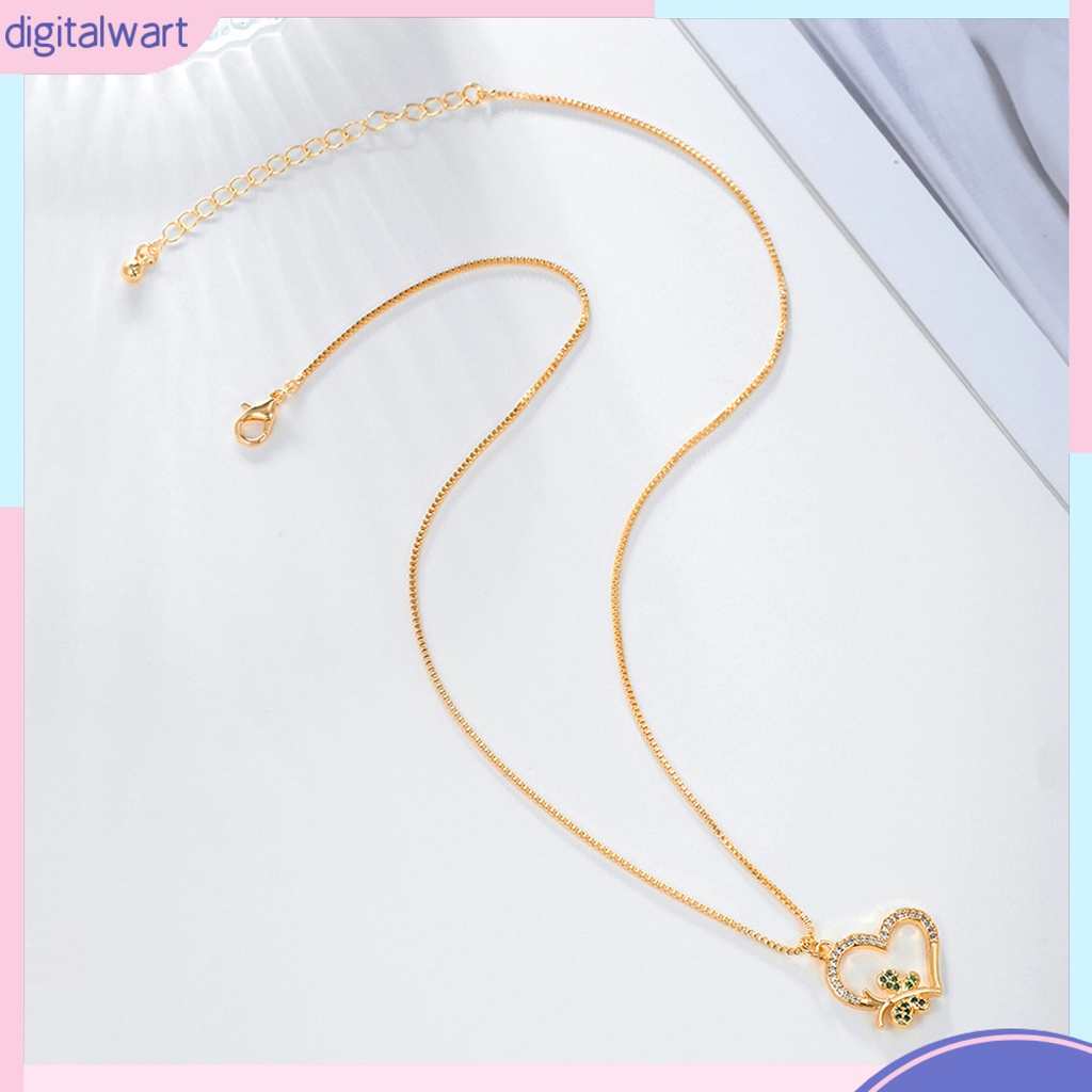 [DIL] Vòng cổ Mặt Đá Zirconia Tinh Tế Bóng Cao Chống Phai Màu Trang Sức