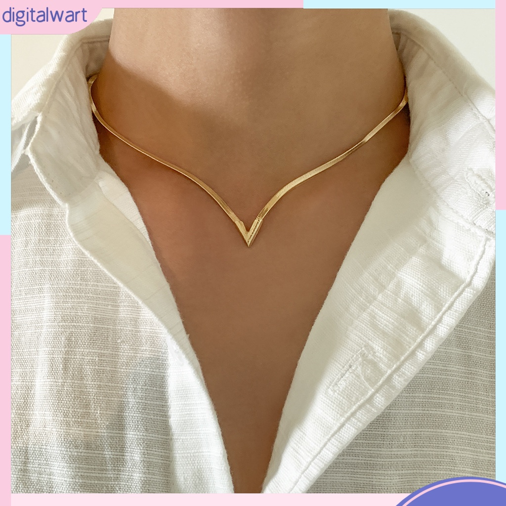 Vòng cổ Choker Nối Dài Mặt Chữ V Có Thể Điều Chỉnh Thời Trang Cho Nam