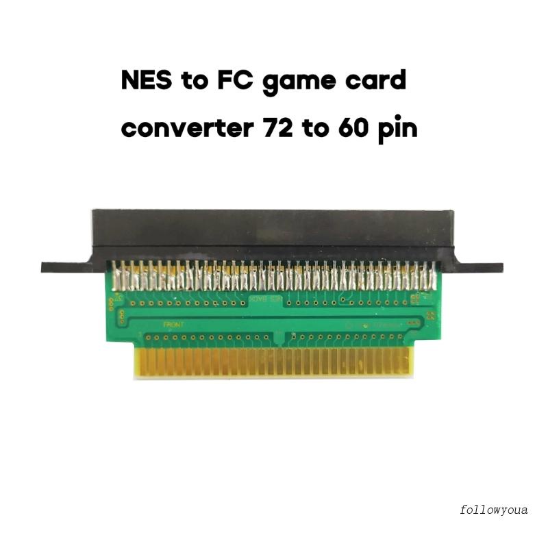 Khe Cắm Thẻ Chơi Game Chuyển Đổi 72 Pin Sang 60Pin Cho NES FC