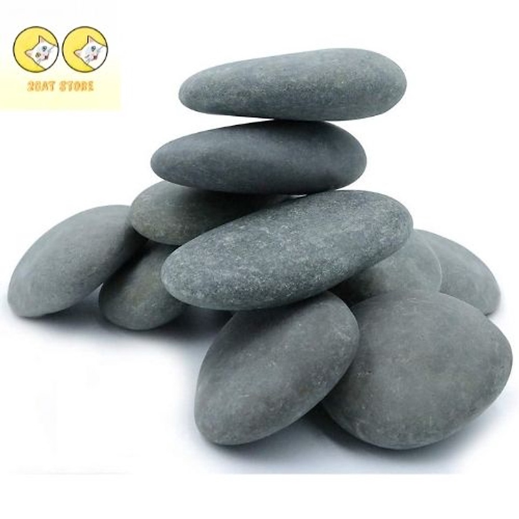 1KG Đá Cuội Trang Trí Sân Vườn, Hồ Cá Cảnh, Cây Cảnh.