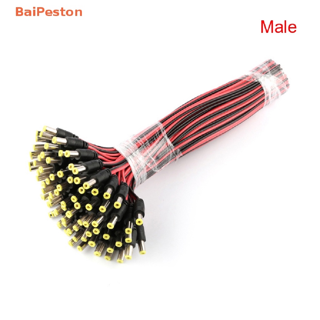 Bộ 5 Đầu Nối Male + 5 Dây Cáp Female Jack Nối DC 12V 2.1x5.5mm