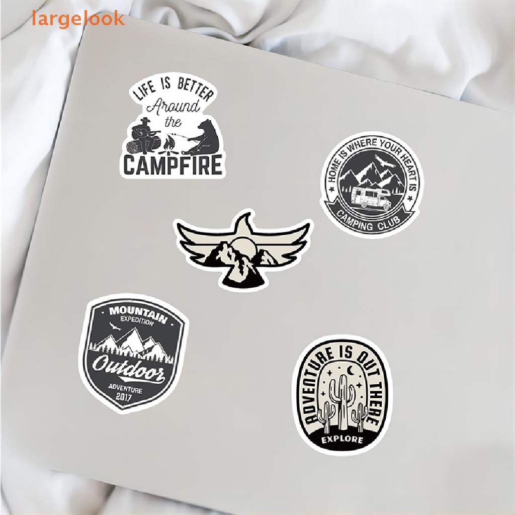 Bộ 56 Miếng Dán Họa Tiết Graffiti Hoạt Hình Màu Trắng Đen Trang Trí Xe Hơi / Vali / Laptop DIY