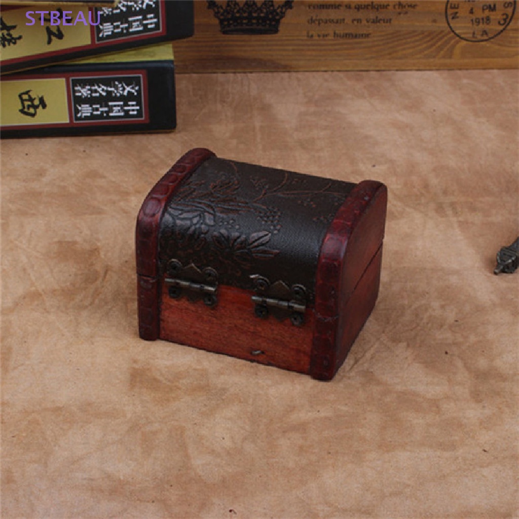 [Cxsteau] Hộp Đựng Trang Sức Bằng Gỗ Phong Cách Vintage