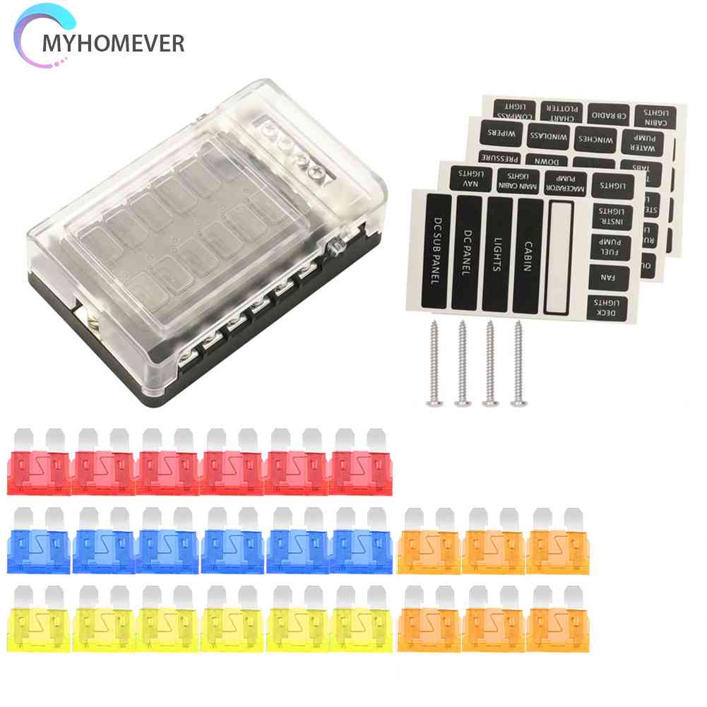 Set 24 Cầu Chì Tự Động 5A 10A 15A 20A ANL Cho Xe RV