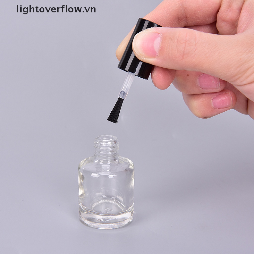 1 Lọ Thủy Tinh Rỗng Đựng Sơn Móng Tay 5 / 10 / 15ml Có Cọ Tiện Dụng