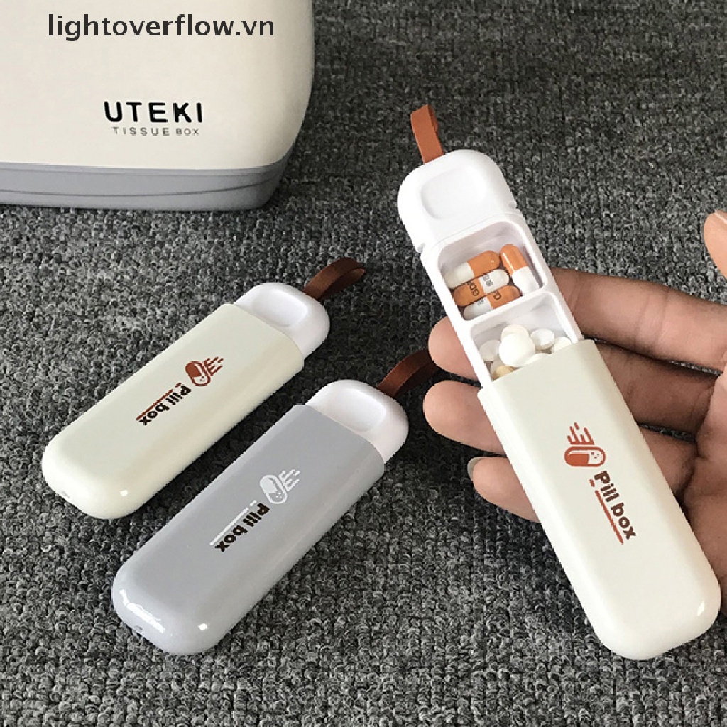 Hộp Đựng Thuốc 3 Ngăn Mini Dễ Mang Theo Cho Hoạt Động Ngoài Trời