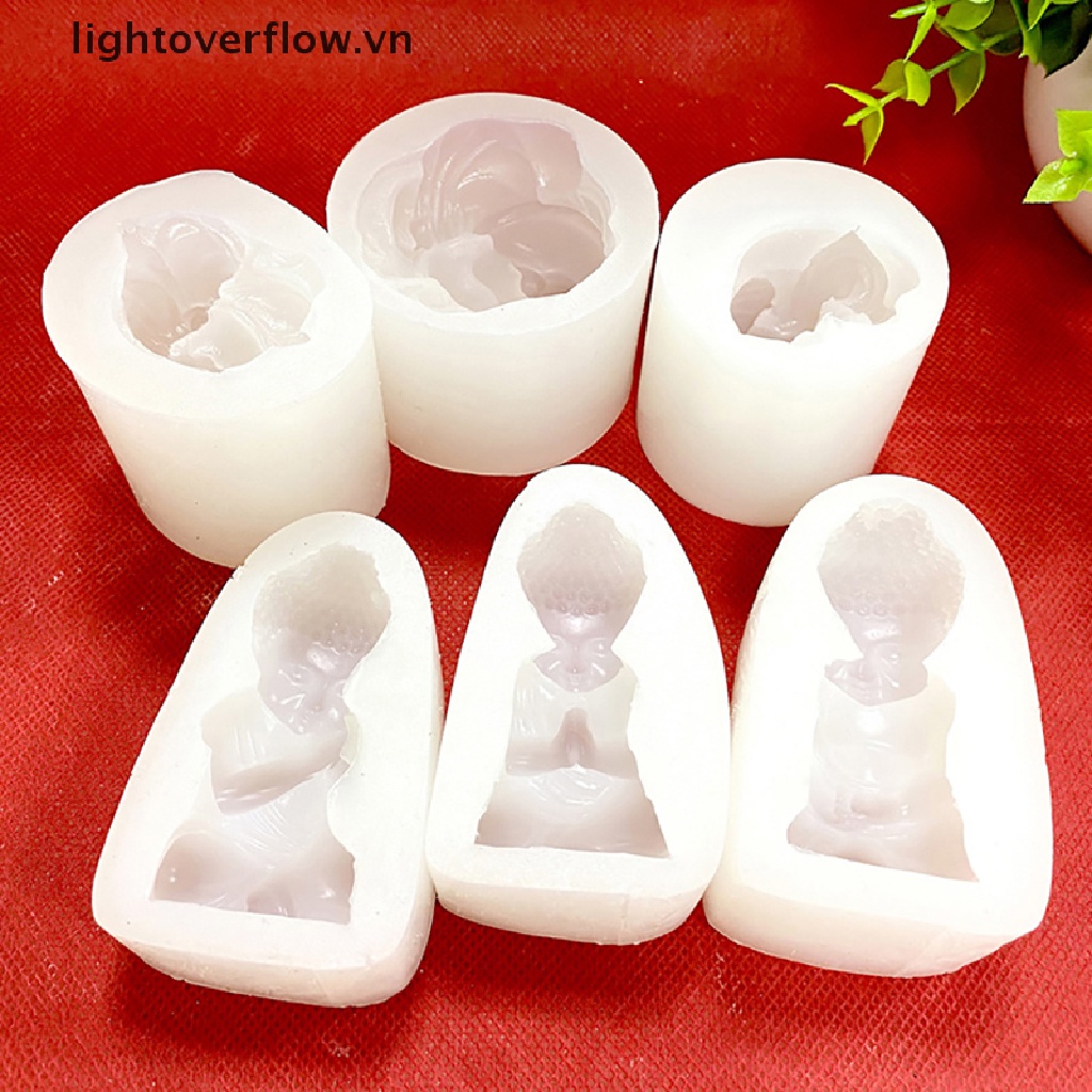 Khuôn Silicon Làm Xà Phòng Sáp Resin Hình Phật DIY