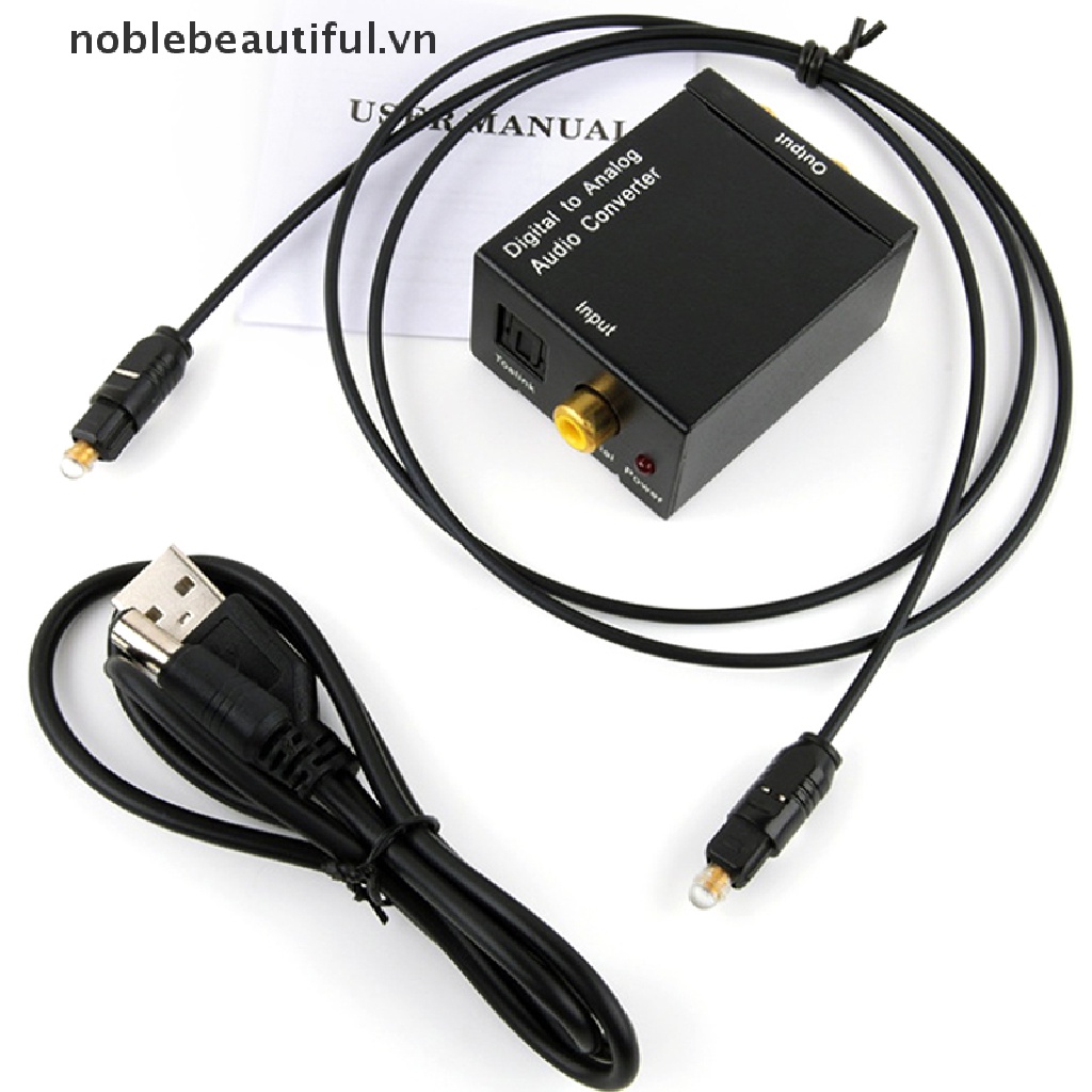Bộ Chuyển Đổi Âm Thanh Coax Toslink Digital Sang Ana RCA L / R Chuyên Dụng