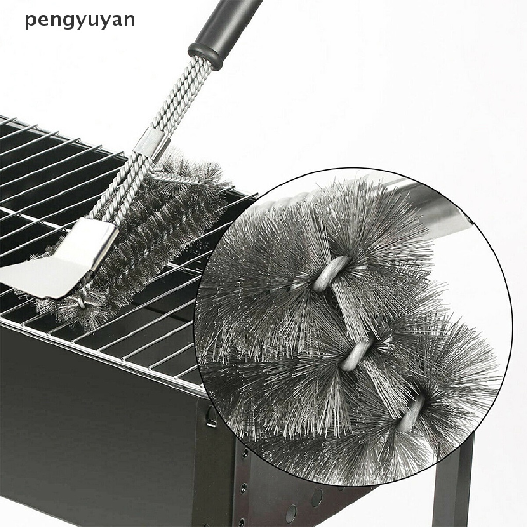 Bàn Chải Vệ Sinh Vỉ Nướng BBQ Bằng Dây Thép Không Gỉ Tiện Dụng [Mới] [Mới] [Mới]