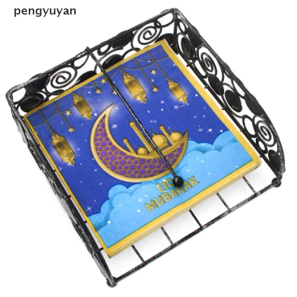 [pengyuyan] Gói 20 Khăn Giấy Trang Trí Eid Mubarak Ramadan Hồi Giáo
