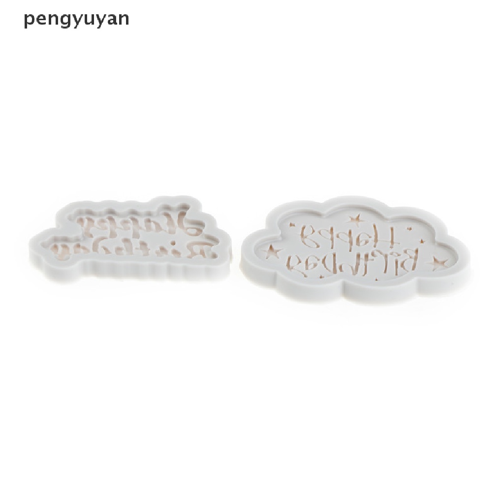 [pengyuyan] Khuôn Ren Hình Chữ Happy Birthday Trang Trí Bánh Kem [Mới]