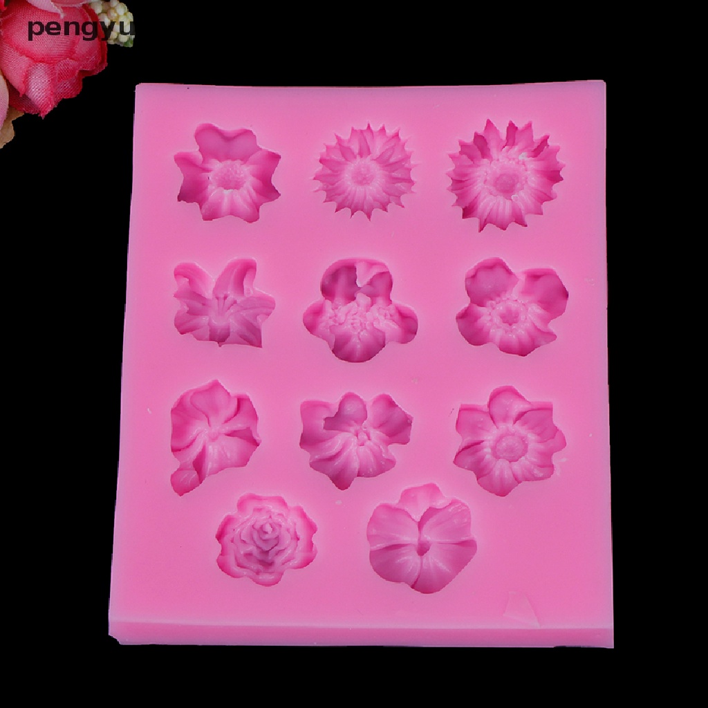 1 Khuôn silicone Tạo Hình Hoa Trang Trí Bánh Kem / Sô Cô La [Mới] [Mới] [Mới]
