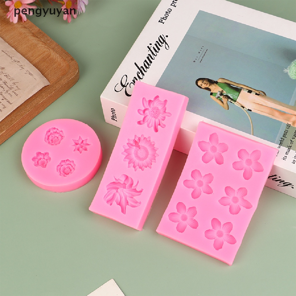 Khuôn Silicone Làm Bánh Hình Hoa Cúc Mini DIY