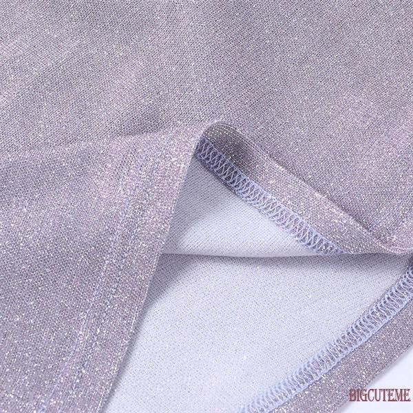 Bộ Trang Phục 2 Mảnh Gồm Áo Hai Dây Và Chân Váy Chữ A Mini Màu Bóng Thời Trang Cho Nữ