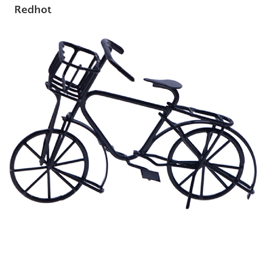 1 Mô Hình Xe Đạp Mini Bằng Kim Loại Màu Đen Tỷ Lệ 1: 12 Trang Trí Nhà Búp Bê