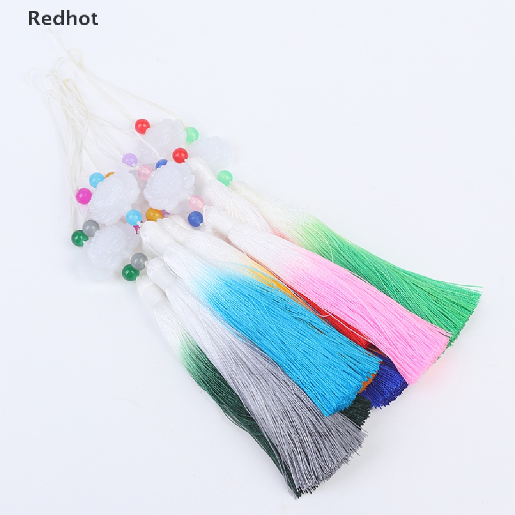 1 Mặt Dây Chuyền Ngọc Bích Trắng Hình Hoa Sen Tua Rua