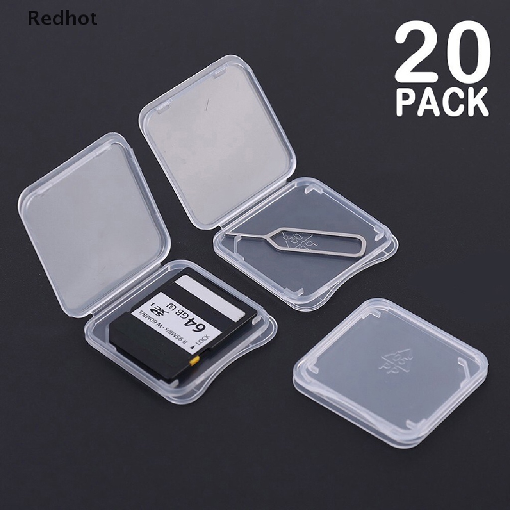 Bộ 20 Hộp Nhựa Trong Suốt Đựng Thẻ Nhớ SD TF