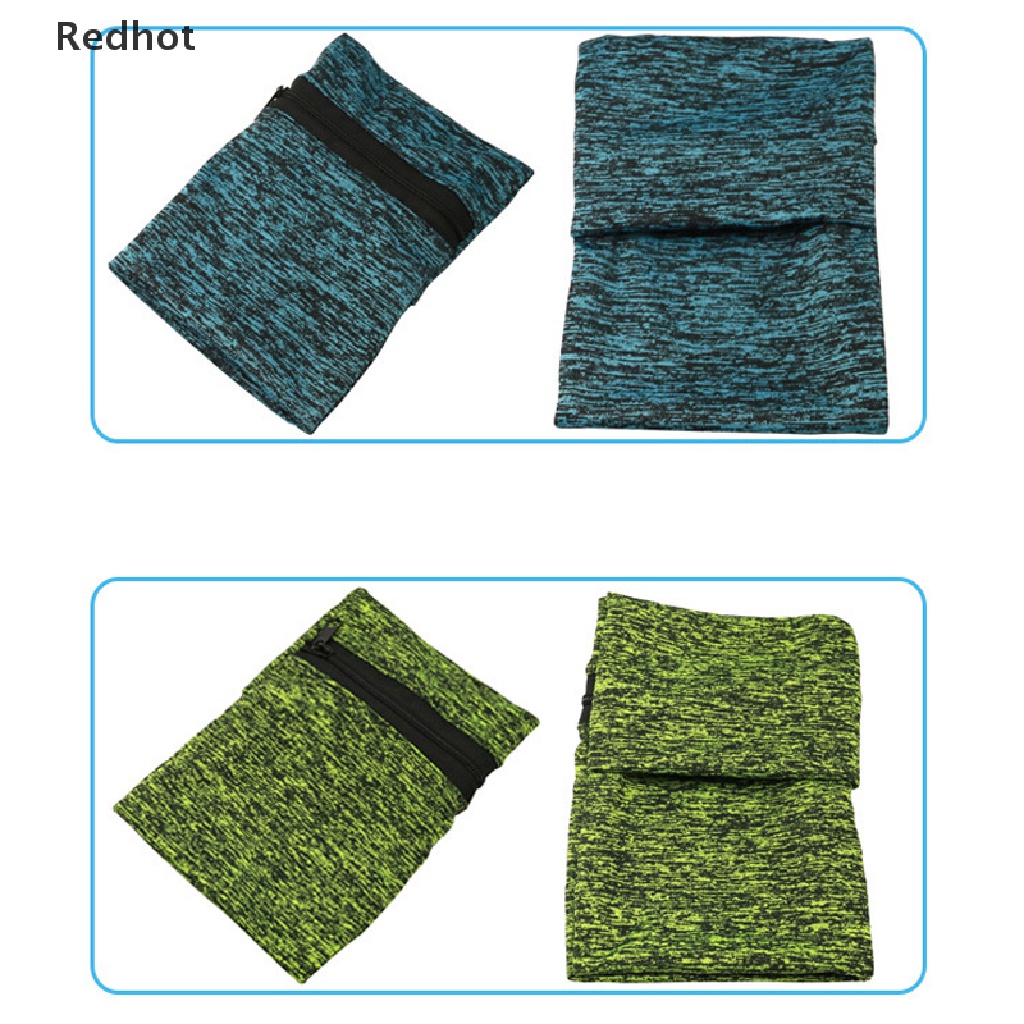 &lt; Redhot &gt; Túi Đựng Điện Thoại Đeo Cổ Tay Trọng Lượng Nhẹ Có Khóa Kéo Dùng Khi Chạy Bộ / Chơi Thể Thao / Đạp Xe / Tập Gym