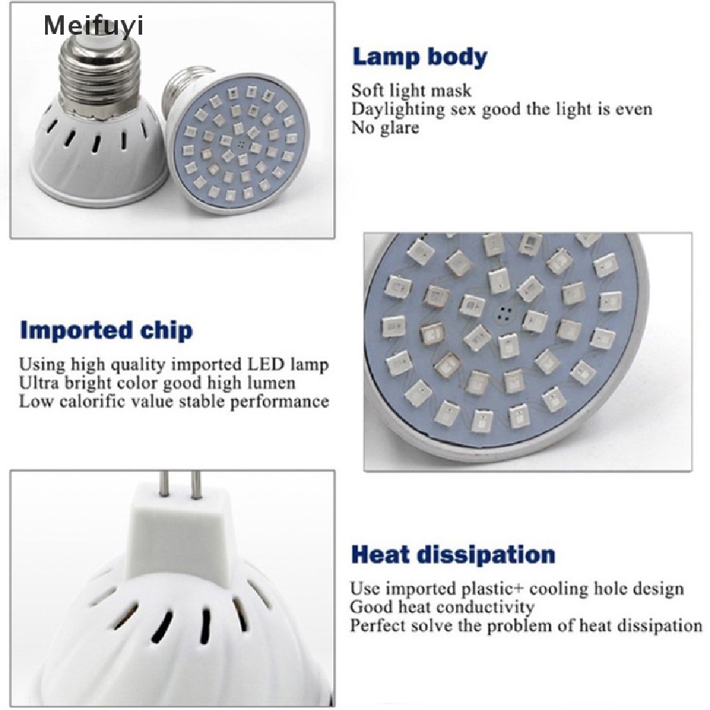 Bộ 2 Đèn LED Trồng Cây 80 Bóng E27 E14 GU10