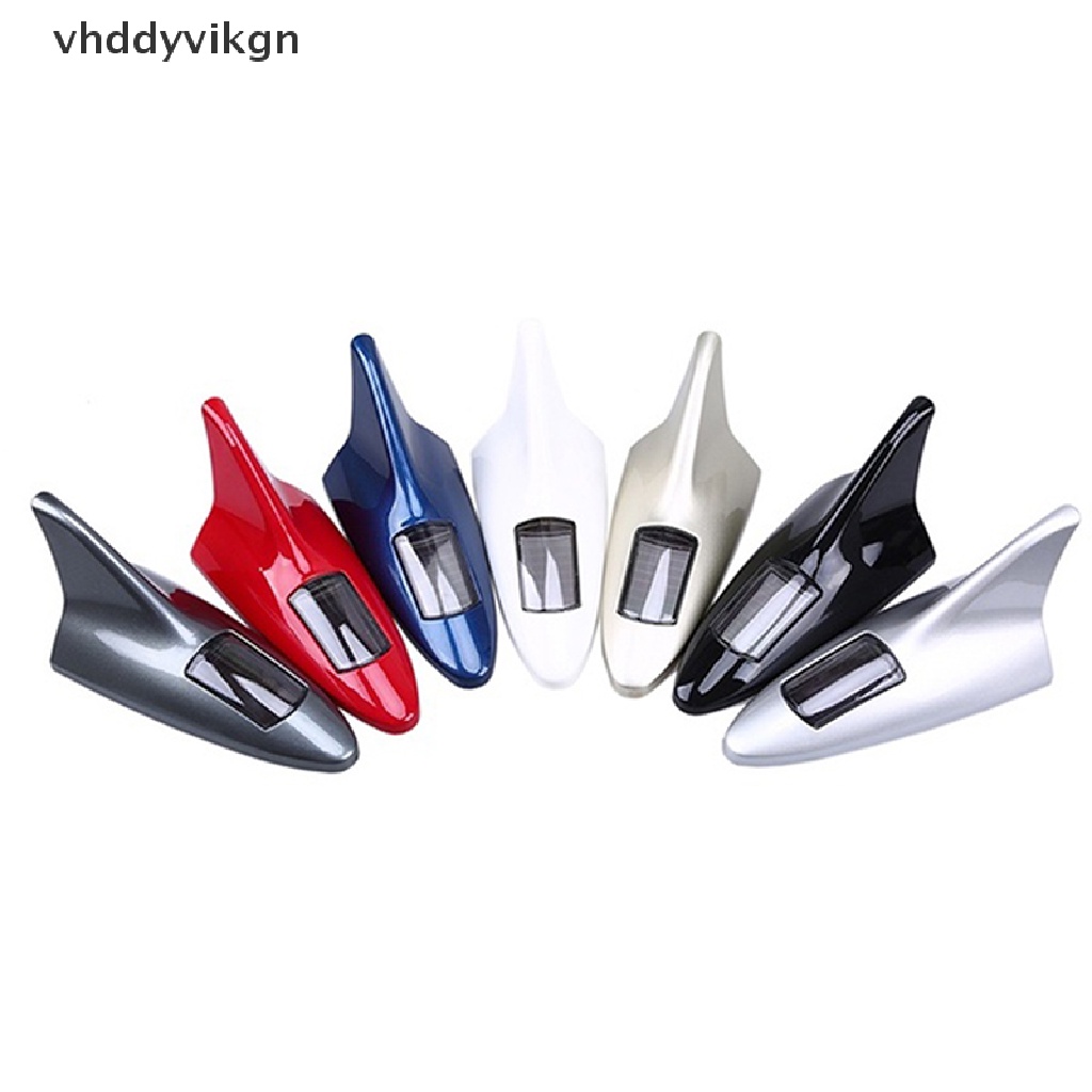 Ăng Ten Vây Cá Mập Có Đèn LED 8 Bóng Cảnh Báo VHDD Cho Xe Hơi Ốp Vn VN VN