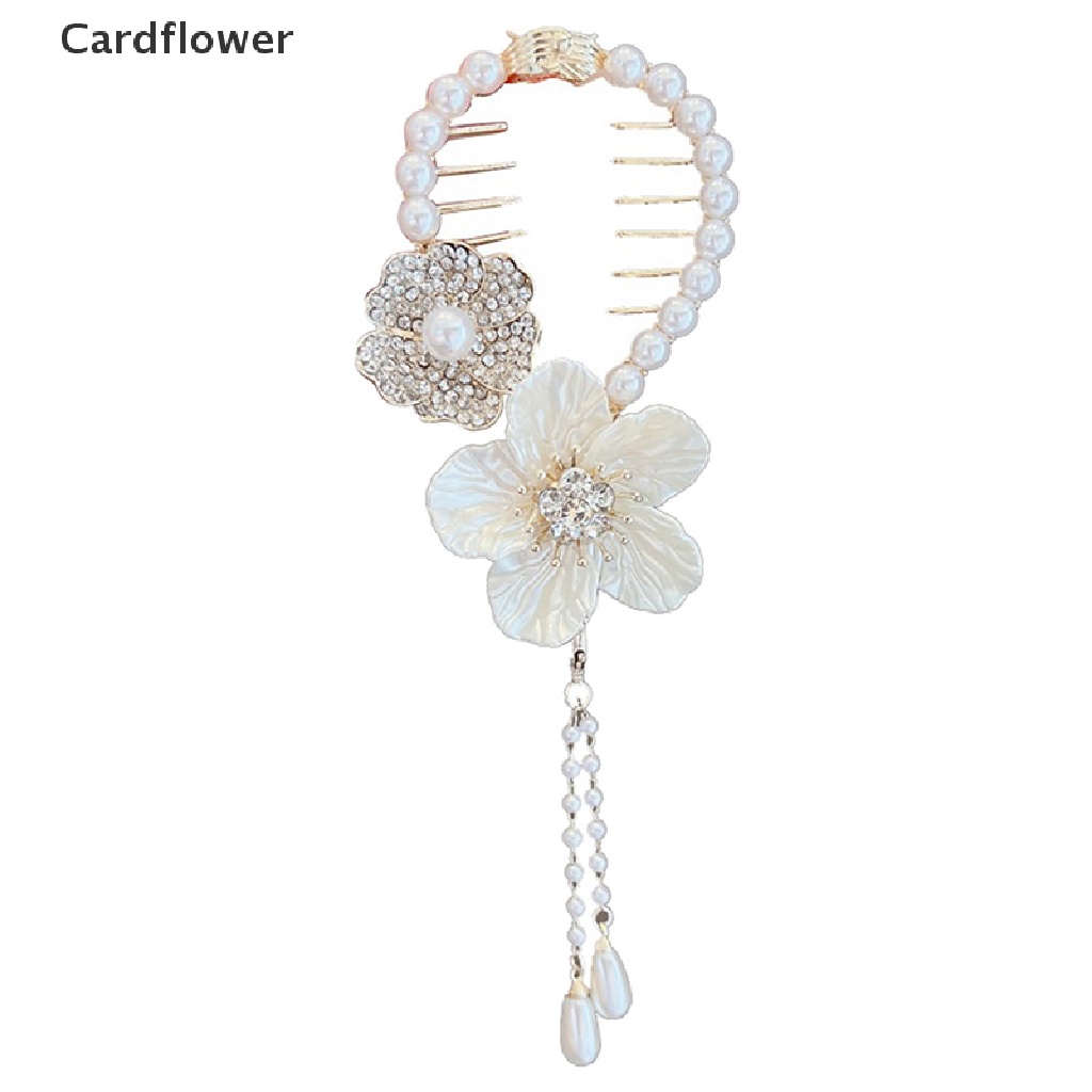 Kẹp Tóc Đính Hoa Trà Và Ngọc Trai Thời Trang Cho Nữ