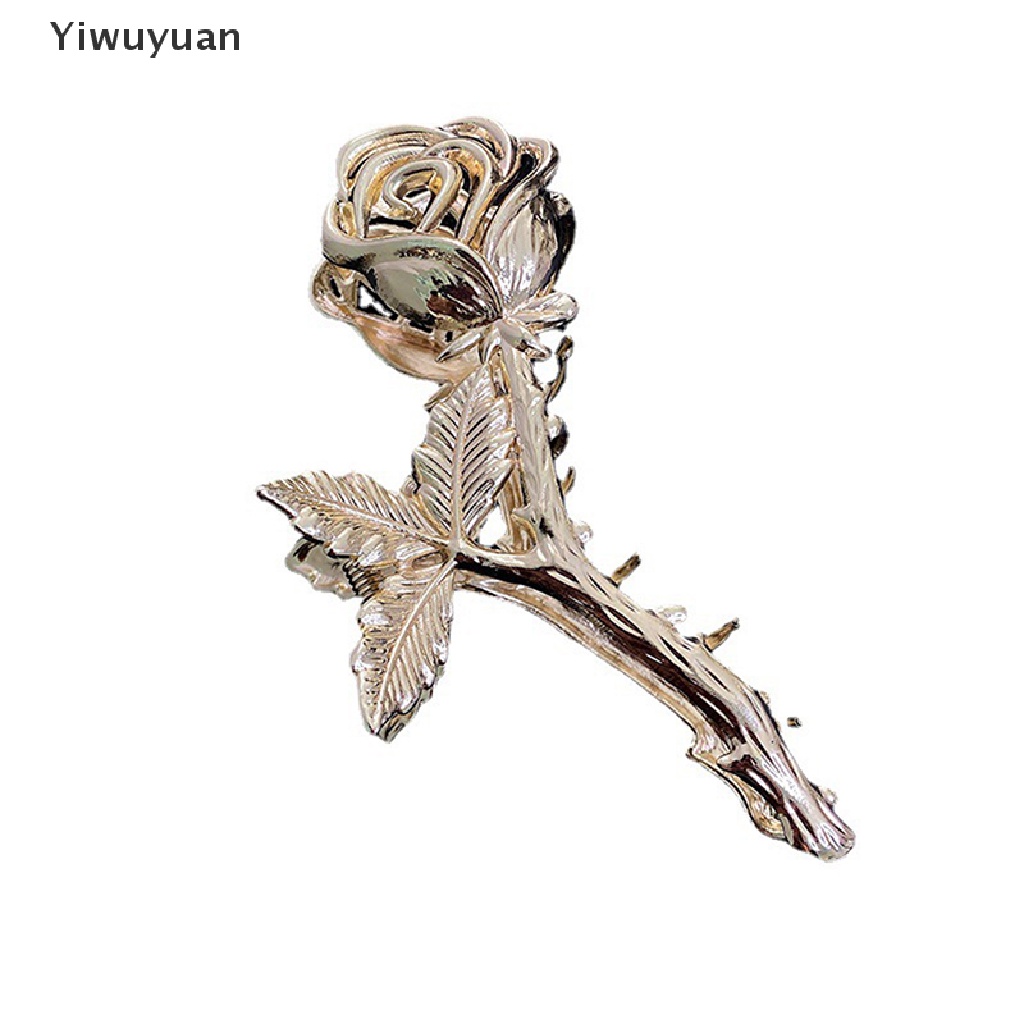 < Yiwuyuan > Kẹp Tóc Hình Hoa Hồng Bằng Kim Loại Phong Cách Cá Tính Cổ Điển Phụ Kiện Đám Cưới Du Lịch Đang Giảm Giá