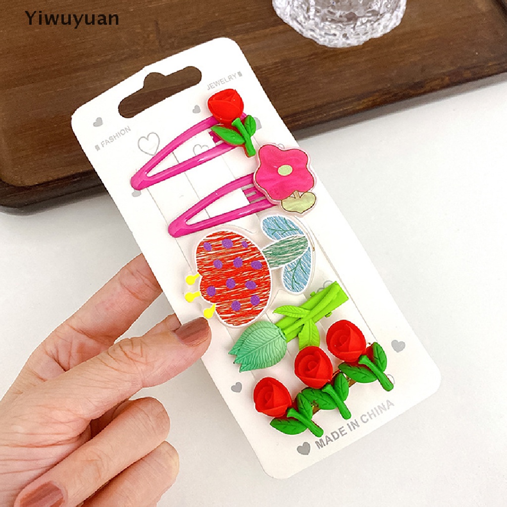 &lt; Yiwuyuan &gt; Kẹp Tóc Hoa Hồng Ngọt Ngào Thời Trang Hàn Quốc Phụ Kiện Chụp Ảnh Cho Bé Gái Đang Giảm Giá