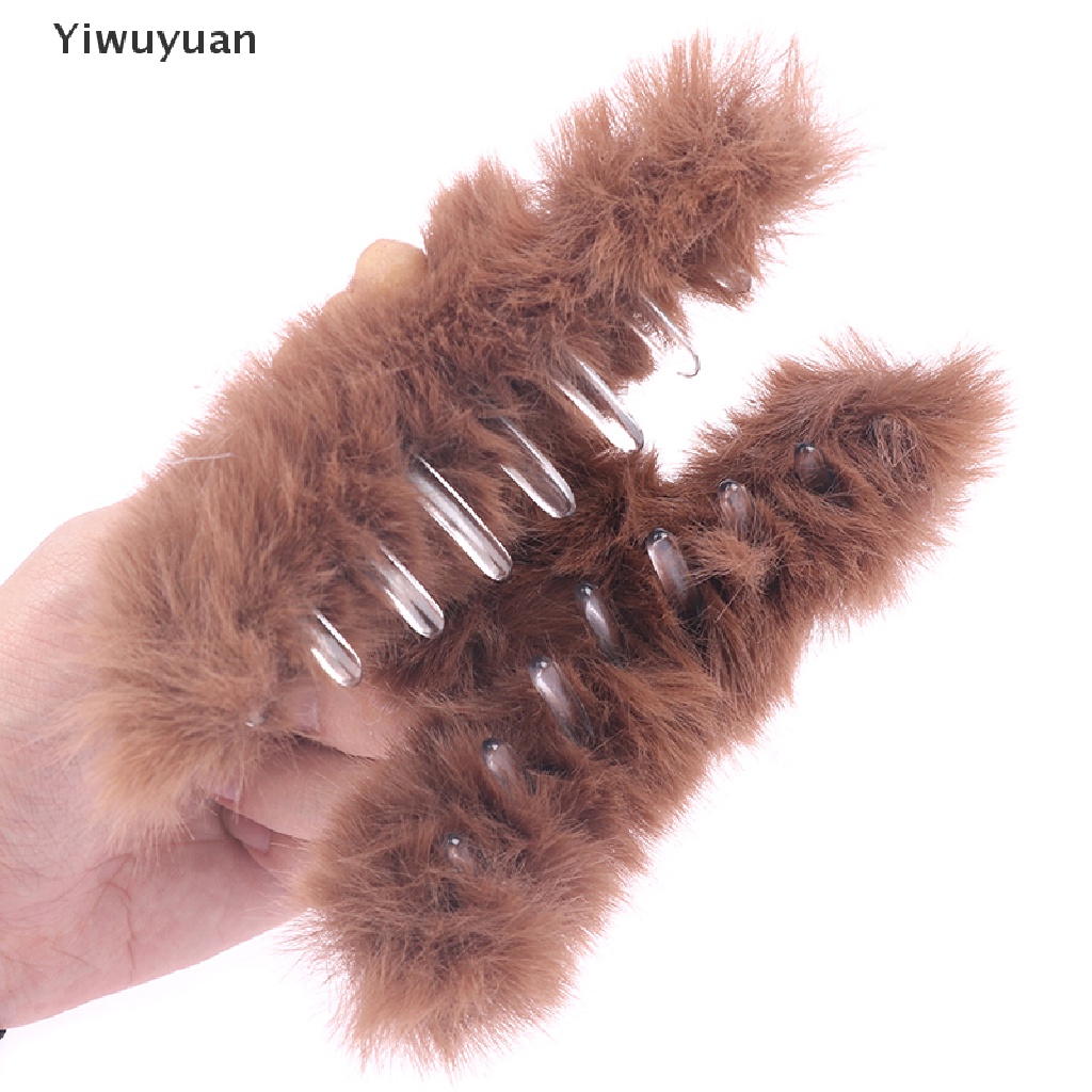 &lt; Yiwuyuan &gt; Kẹp Tóc Móng Vuốt Hình Cá Mập Bằng Acrylic Lông Xù Dễ Thương Mùa Đông Dành Cho Bạn Nữ