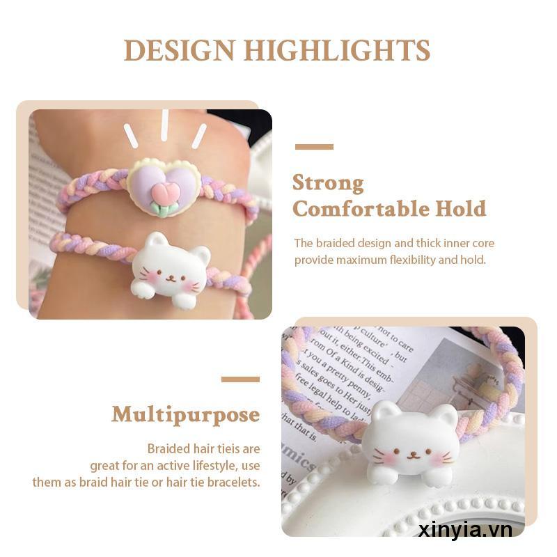 Dây Buộc Tóc Vải Dệt Hình Thỏ Dễ Thương Xinh Xắn Dành Cho Nữ
