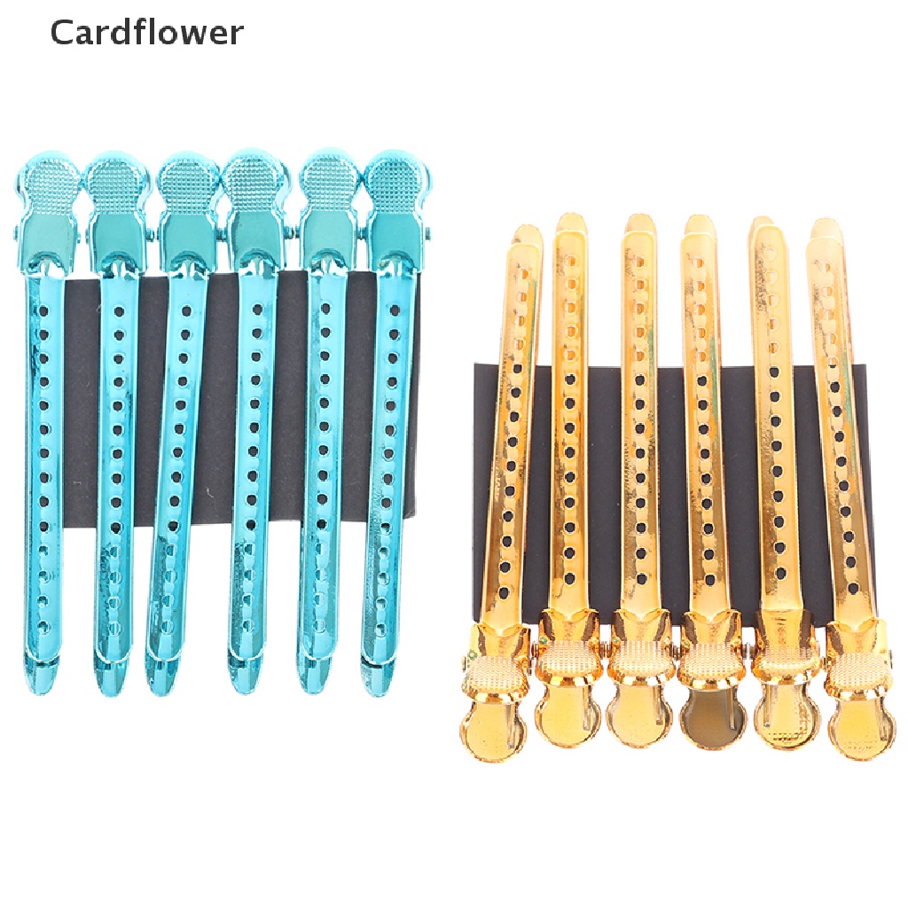 Bộ 6 Kẹp Mỏ Vịt Bằng Kim Loại Chuyên Dụng Cho Salon Làm Tóc