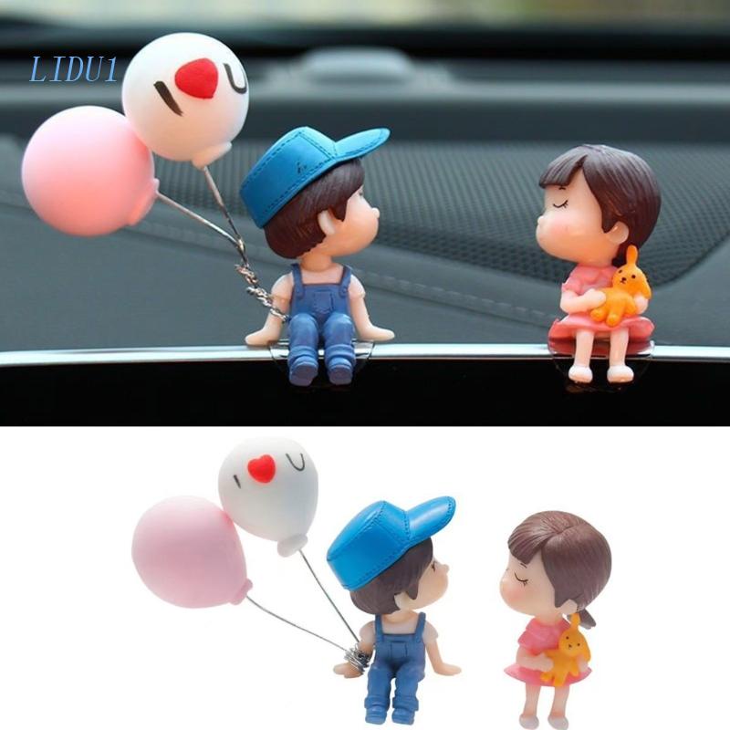 Lidu1 Dây Treo Trang Trí Gương Chiếu Hậu Xe Hơi Dễ Thương Trang Trí Nội Thất Kiểu Cặp Đôi Hành Động Deco