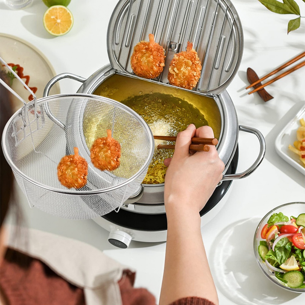 1 Rổ Chiên Thức Ăn Chống Mòn 20 * 20cm / 23 * 23cm