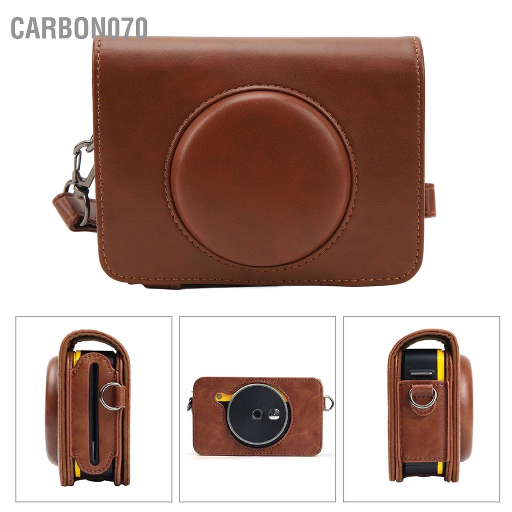 Carbon070 Túi đựng máy ảnh Vỏ bảo vệ bằng da PU có dây đeo vai thể điều chỉnh cho Kodak C210R