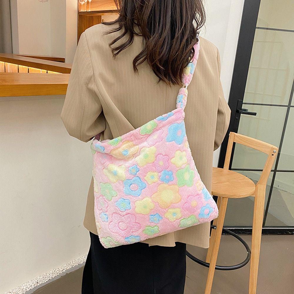 Túi Đựng Son Môi / Đồ Trang Điểm Sức Chứa Lớn Họa Tiết Hoa Phong Cách Hàn Quốc Cho Nữ