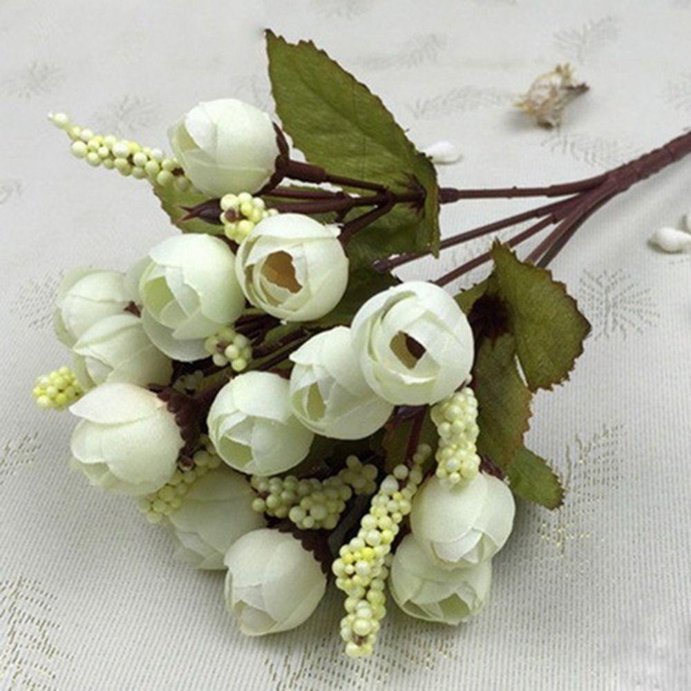 Bó Hoa Hồng Nhân Tạo 15 Bông Trang Trí Tiệc Sinh Nhật|Hoa Giả Xinh Xắn Làm Đạo Cụ Chụp Ảnh Valentine